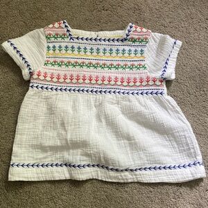 Min Boden smocked summer top age 8-9
